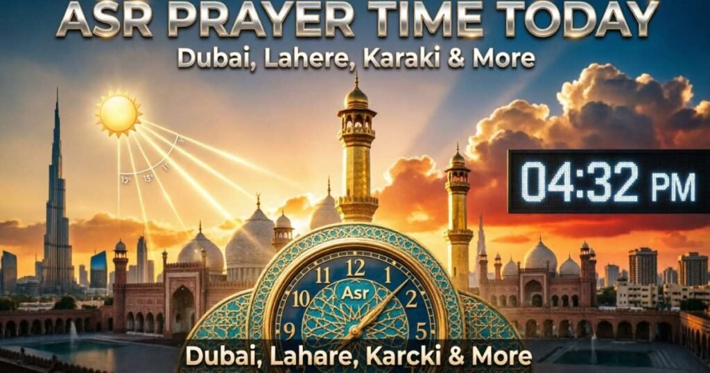 Asr Prayer Time Today: Accurate Asr Times for Dubai, Lahore, Karachi & More