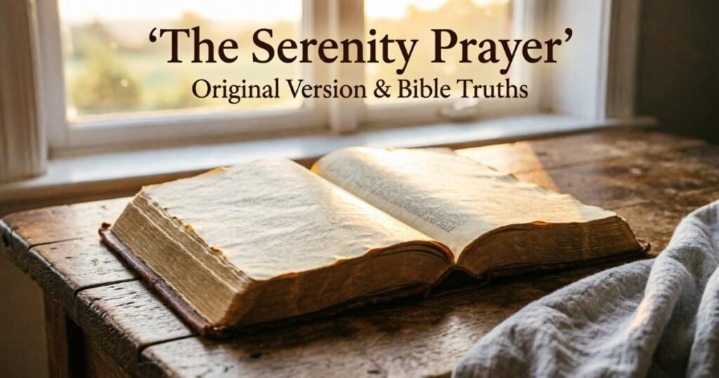 The Serenity Prayer: Original Version and Bible Truths 