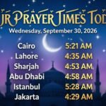 Fajr Prayer Time Today: Cairo, Lahore, Sharjah, Abu Dhabi & More 