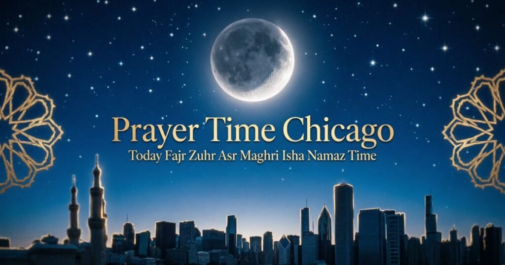 Prayer Time Chicago – Today Fajr Zuhr Asr Maghrib Isha Namaz Time