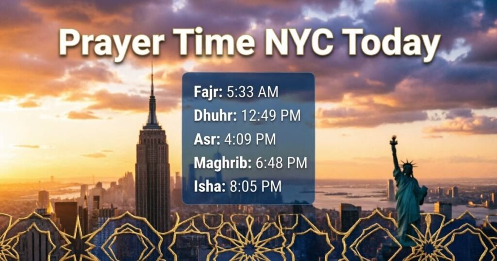 Prayer Time NYC Today: Fajr, Asr, Maghrib, Isha & 5 Daily Prayers